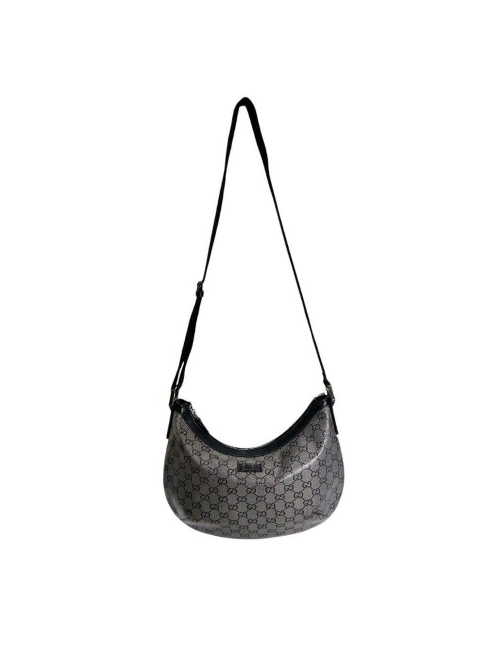 Gucci Square Coating GG Crystal Shoulder Bag Black Gold - Picture 1 of 15